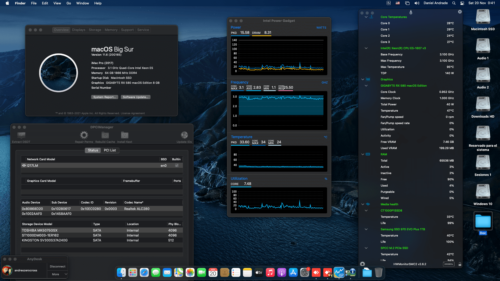 Success Hackintosh macOS Big Sur 11.6 Build 20G165 in Dell Precision T5810 Desktop Workstation